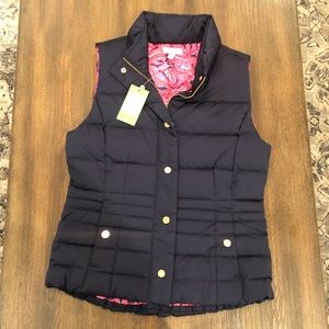 NWT Lilly Pulitzer Navy Isabelle Puffer Vest!